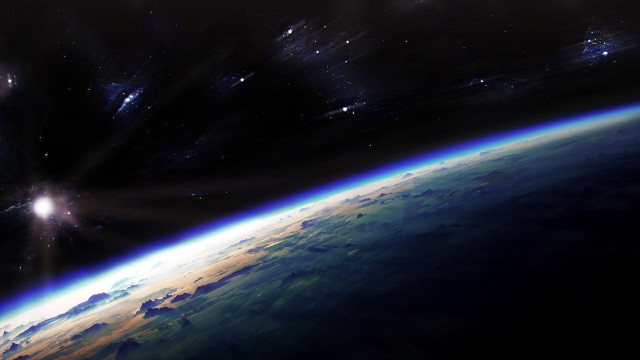 Earth space view bright star #5 free wallpaper - medium preview image