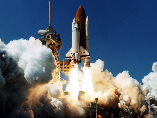 Rocket launch smoke billowing sky #5 free wallpaper - medium preview image