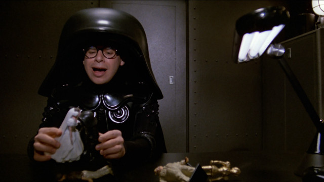 Darth vader costume eating sandwich free wallpaper - medium preview image