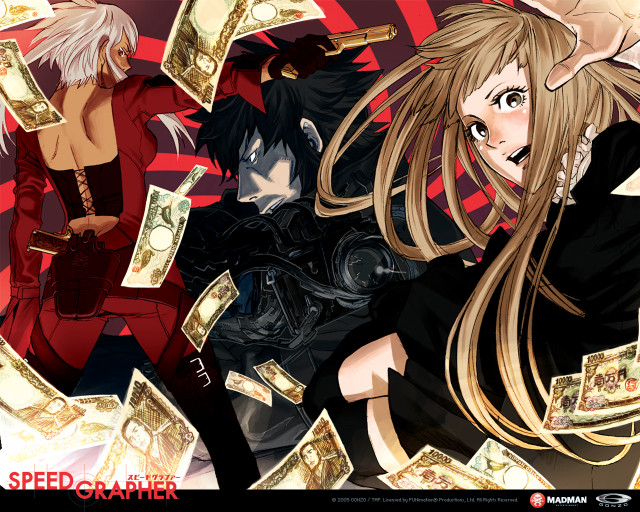 Anime characters money falling suit free wallpaper - medium preview image