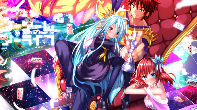 Anime characters group colorful background #7 free wallpaper - medium preview image