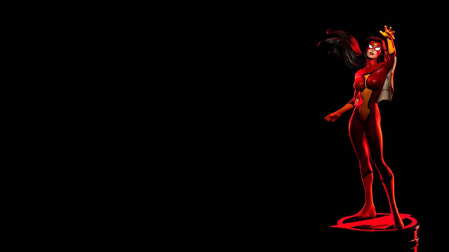 Woman red yellow costume black free wallpaper - medium preview image