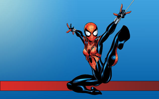 Spider man jumping red blue free wallpaper - medium preview image