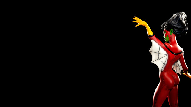 Woman red suit bat shoulder free wallpaper - medium preview image