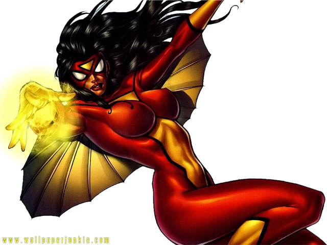 Woman red yellow costume umbrella free wallpaper - medium preview image