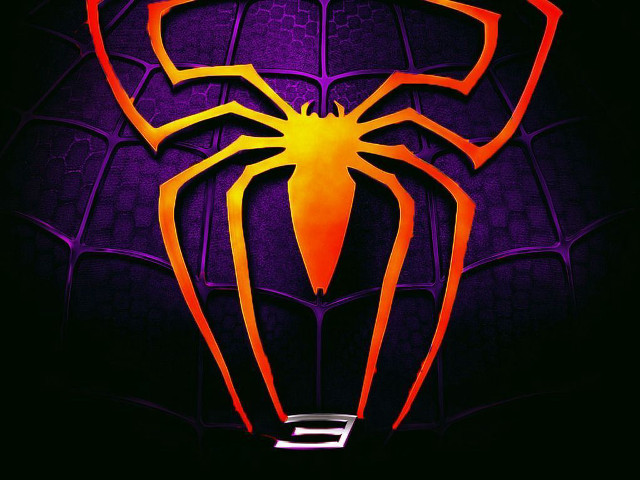 Spider man logo purple background free wallpaper - medium preview image