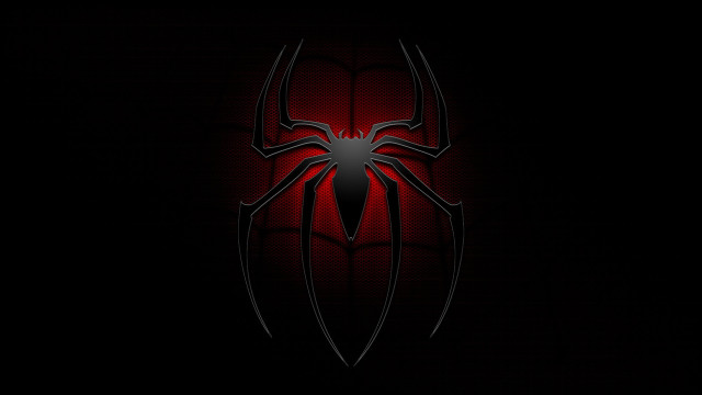Spider man logo black background #2 free wallpaper - medium preview image