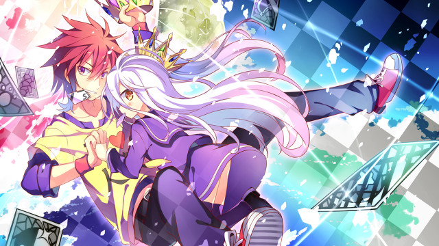 Anime longhair purpleoutfit sword flying free wallpaper - medium preview image