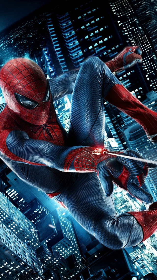 Man spider suit flying city #2 free wallpaper - medium preview image