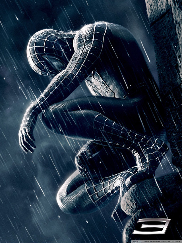 Spiderman ledge rain heroic bridge free wallpaper - medium preview image