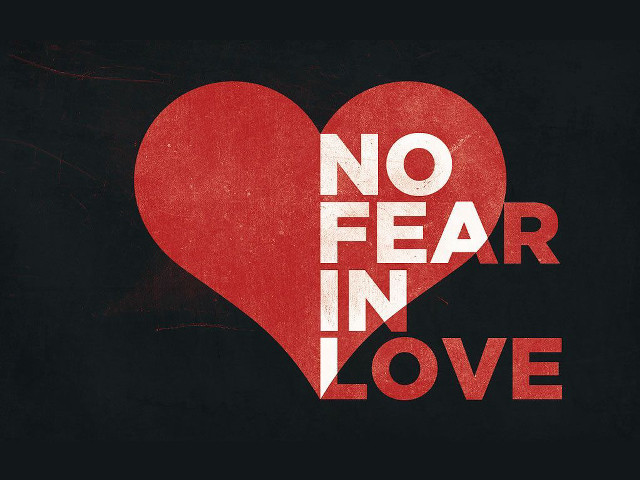 Red heart no fear love free wallpaper - medium preview image