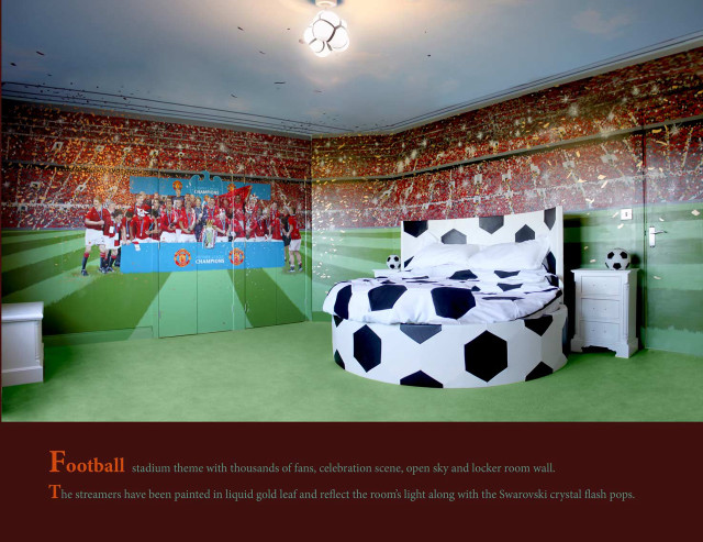 Soccer themed bedroom wallpaper bed free wallpaper - medium preview image