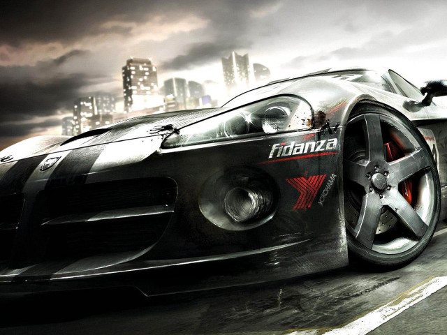 Dark car city scene sky free wallpaper - medium preview image