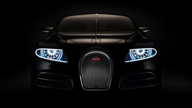 Bugatti skull headlight front car free wallpaper - medium preview image