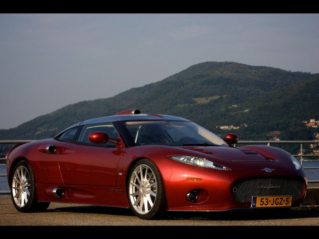 Red sports car road water #3 free wallpaper - medium preview image