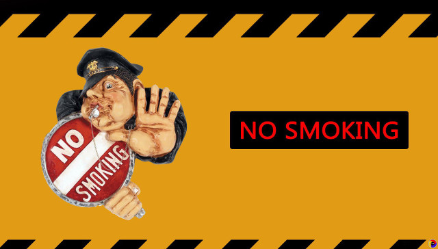 Man smoking cigarette no smoking free wallpaper - medium preview image