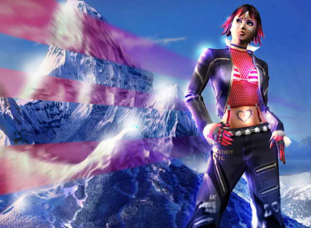 Eve rider holography mountain flag free wallpaper - medium preview image