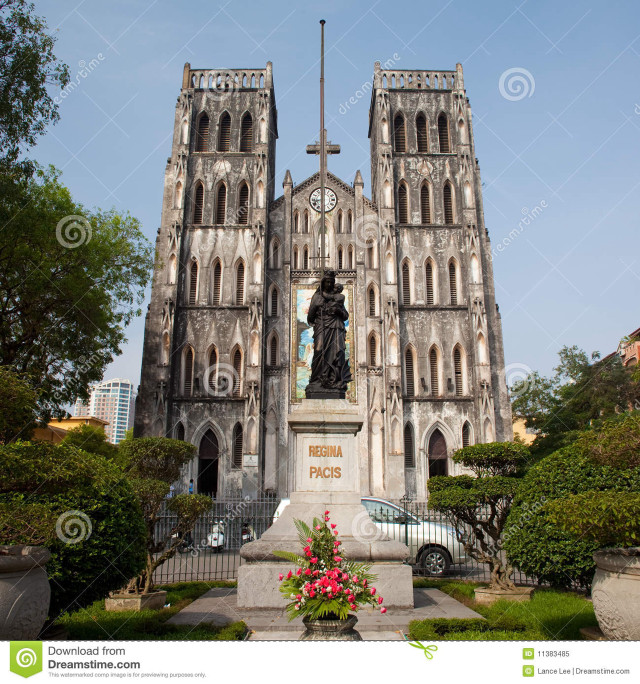 Cathedral statue cross park large free wallpaper - medium preview image