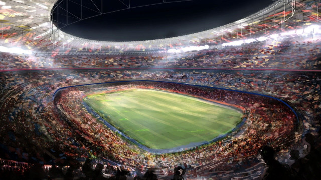 Stadium soccer game night crowd free wallpaper - medium preview image