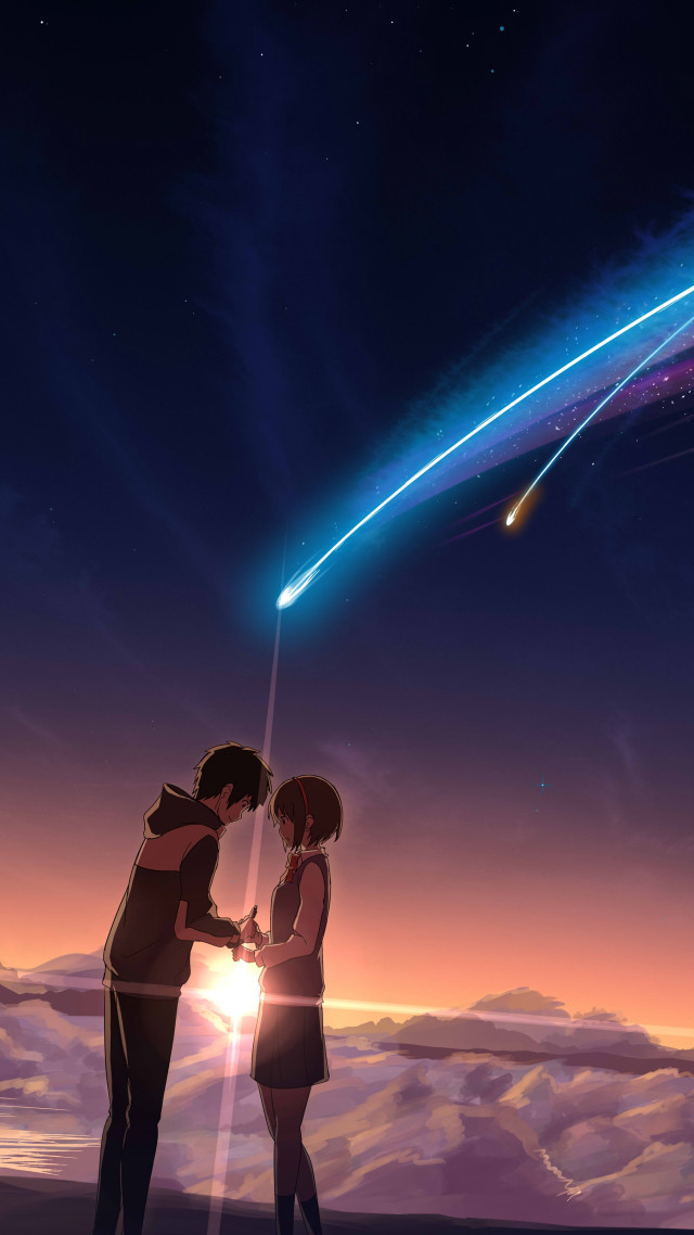 Couple shooting star bright light free wallpaper - medium preview image