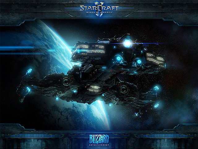 Spaceship floating planet sky blue free wallpaper - medium preview image