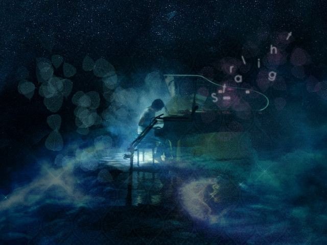 Man bench dark blue background free wallpaper for desktop - medium preview image
