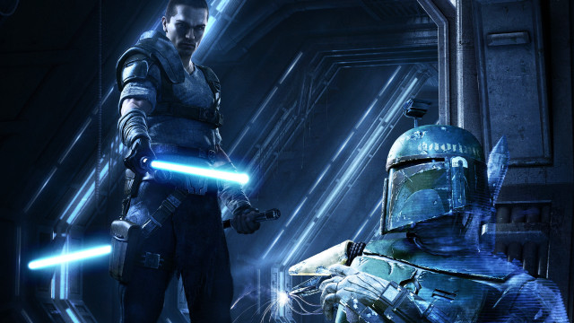 Star wars man robot hologram free wallpaper - medium preview image