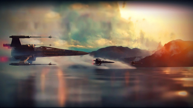 Star wars ship helicopter water #3 free wallpaper - medium preview image
