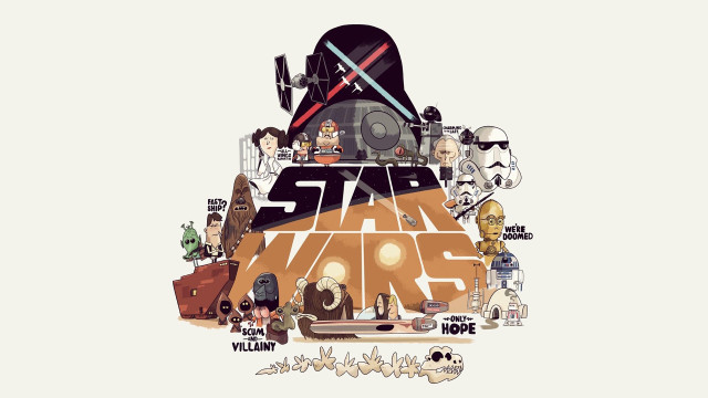 Star wars poster characters side free wallpaper - medium preview image