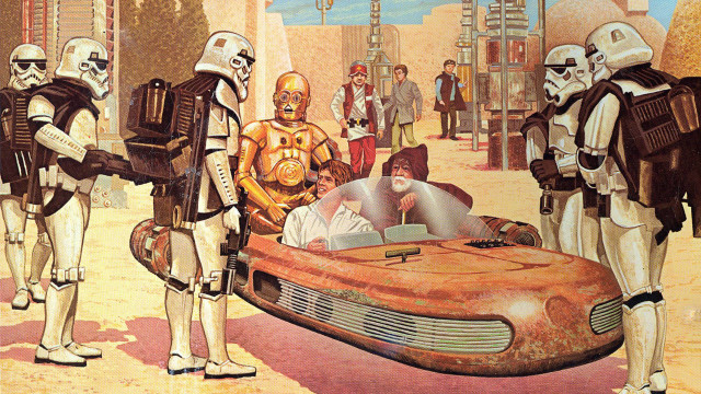 Car crew starwars retrofuturism mecha free wallpaper - medium preview image