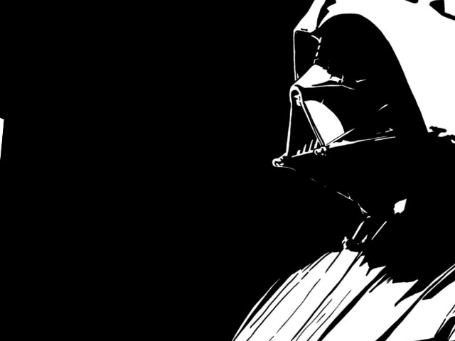 Darth vader helmet black white #2 free wallpaper - medium preview image