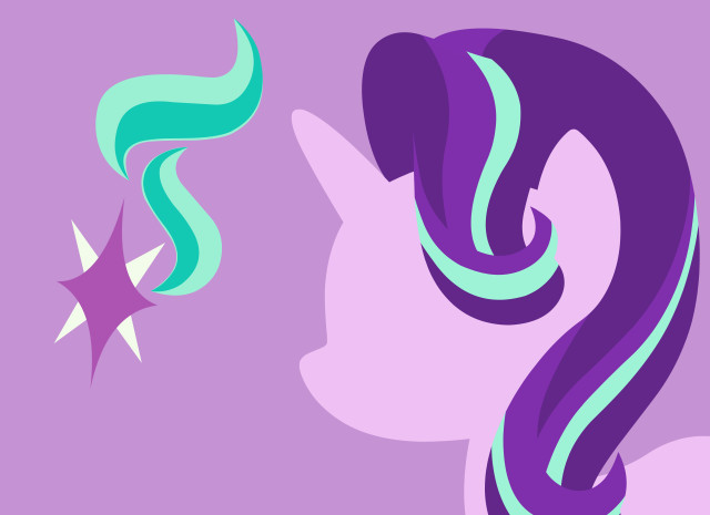Purple pony star vector long free wallpaper - medium preview image
