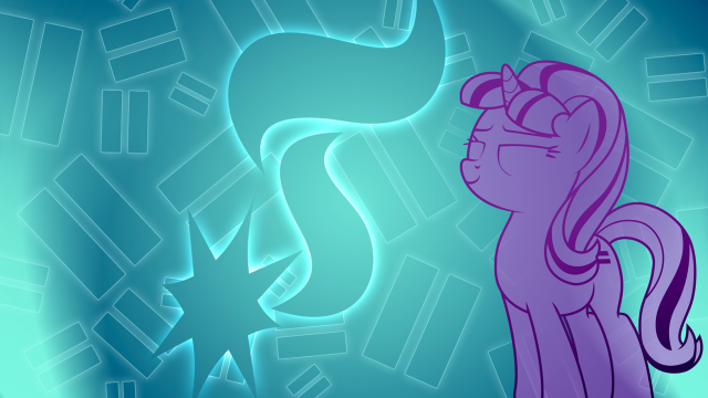 Purple pony blue background star free wallpaper - medium preview image