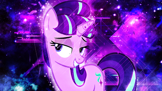 Pink pony purple mane starry #2 free wallpaper - medium preview image