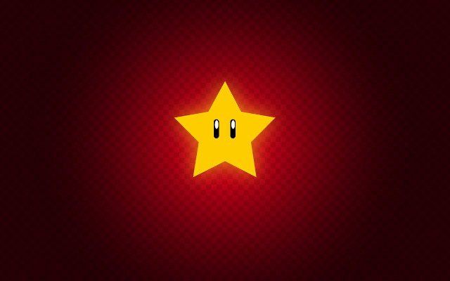 Yellow star black eyes red free wallpaper - medium preview image