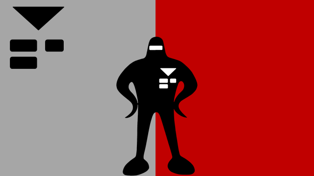 Man standing red gray wall free wallpaper - medium preview image