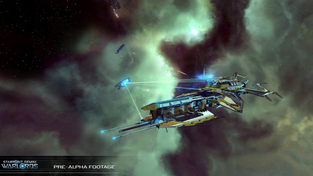 Spaceship flying cloudy sky star free wallpaper - medium preview image