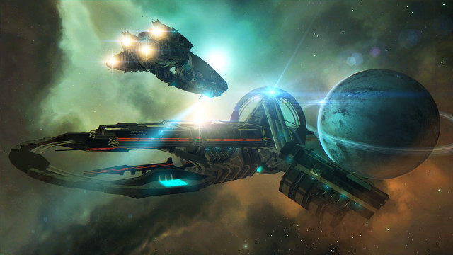 Space ship star filled sky #2 free wallpaper - medium preview image