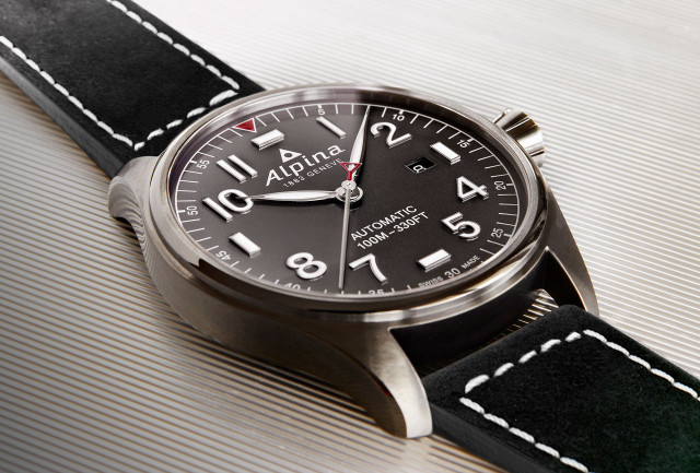 Black watch white stitching photorealism free wallpaper - medium preview image
