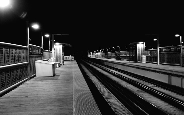 Train station night time train free wallpaper - medium preview image