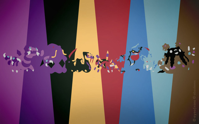 Colorful abstract images black cat free wallpaper - medium preview image