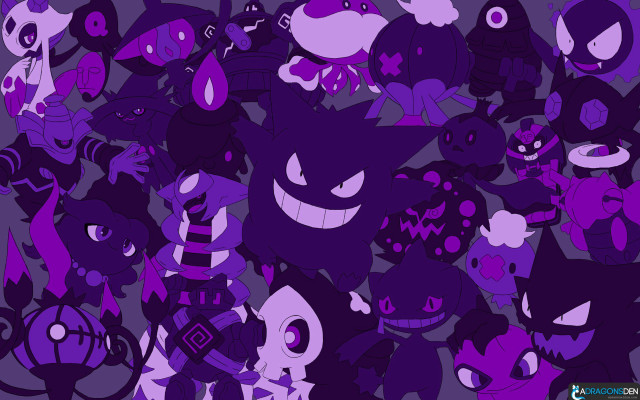 Cartoon characters purple black pattern #3 free wallpaper - medium preview image