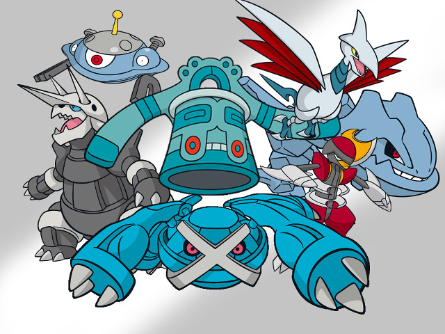 Cartoon characters group robot center free wallpaper - medium preview image