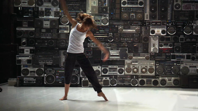 Woman dancing radio equipment studio free wallpaper - medium preview image