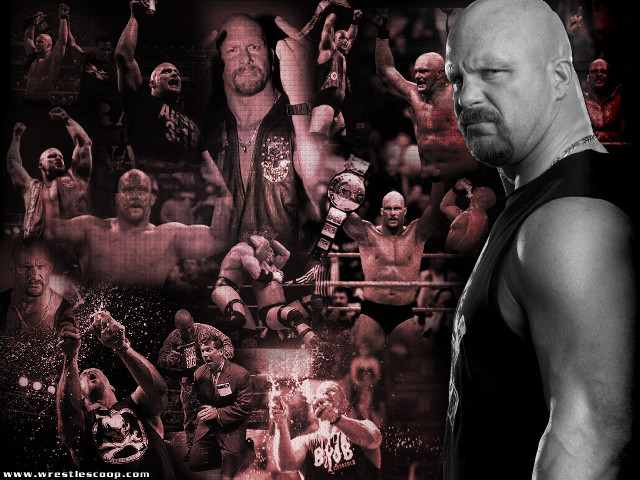 Man beard wrestling ring collage free wallpaper - medium preview image