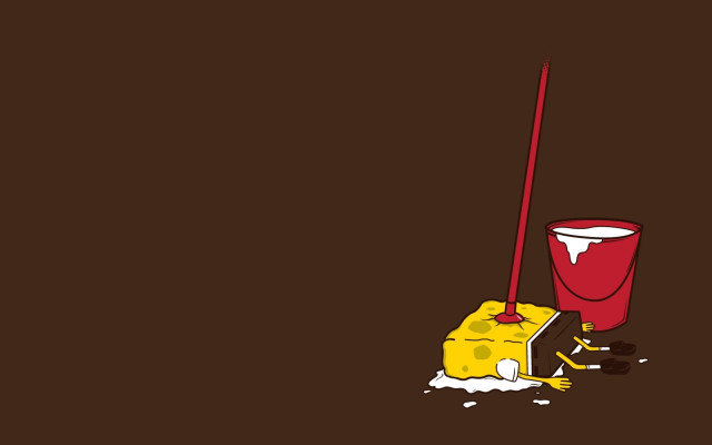 Cartoon character cleaning floor mop #2 free wallpaper - medium preview image
