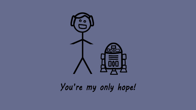 Man robot only hope blue free wallpaper - medium preview image