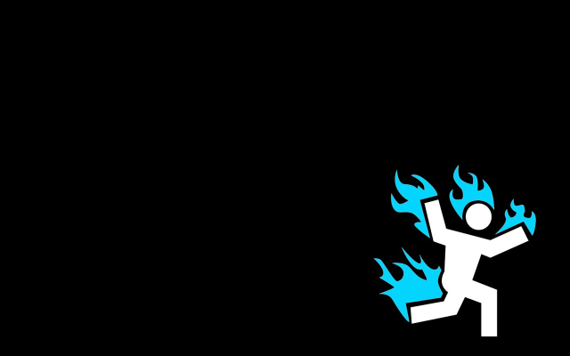 Man throwing frisbee blue flames free wallpaper - medium preview image