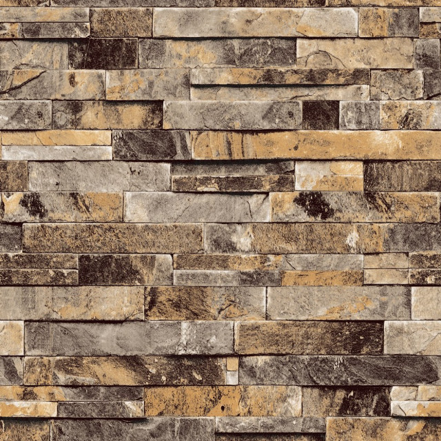 Stone wall brown tan pattern free wallpaper - medium preview image
