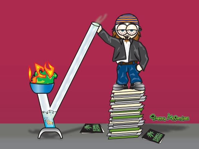 Cartoon person standing stack books free wallpaper - medium preview image